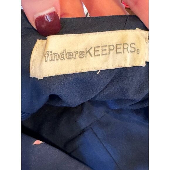 Finders Keepers Dress Women XS Blue Floral Print Halter Neck Illuminati Mini‎ - Picture 9 of 12